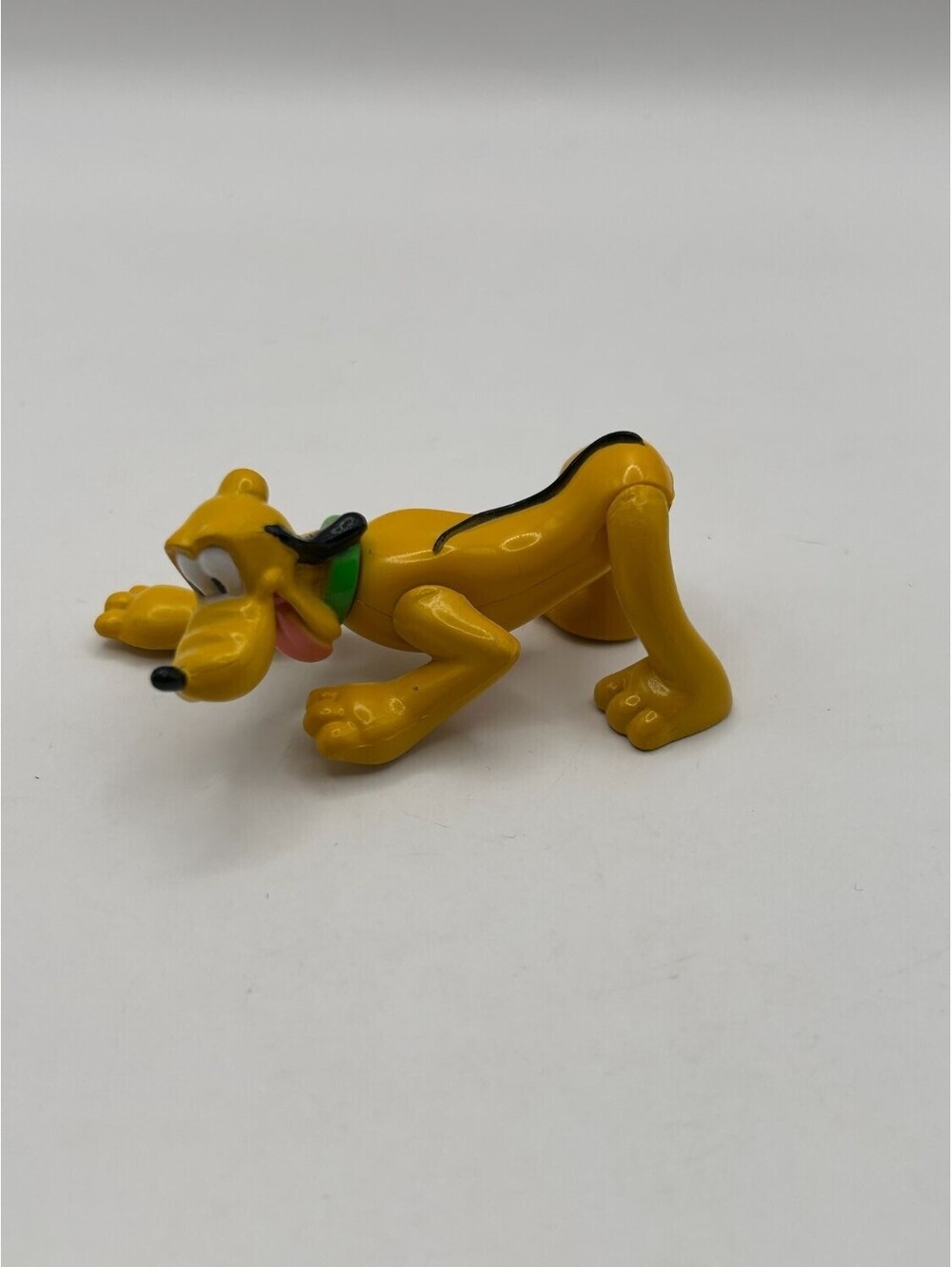 Disney Pluto Dog Green Collar Crouching PVC Figure Clubhouse Style Loose Used